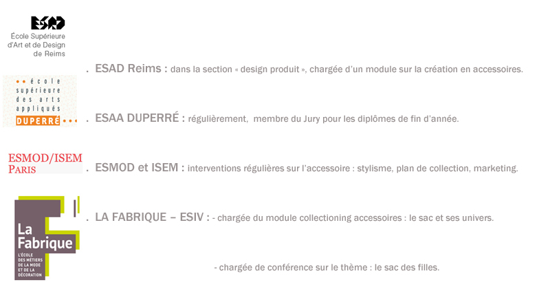 cours jury sac collectionning plan de collection accessoire textile chapeau gant ceinture marketing esmod isem la fabrique esaa duperré