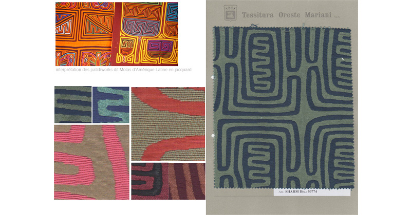 styliste textile jacquard mise au point gamme couleurs idées collection